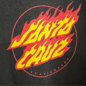 Santa Cruz brand flame logo tee & beanie